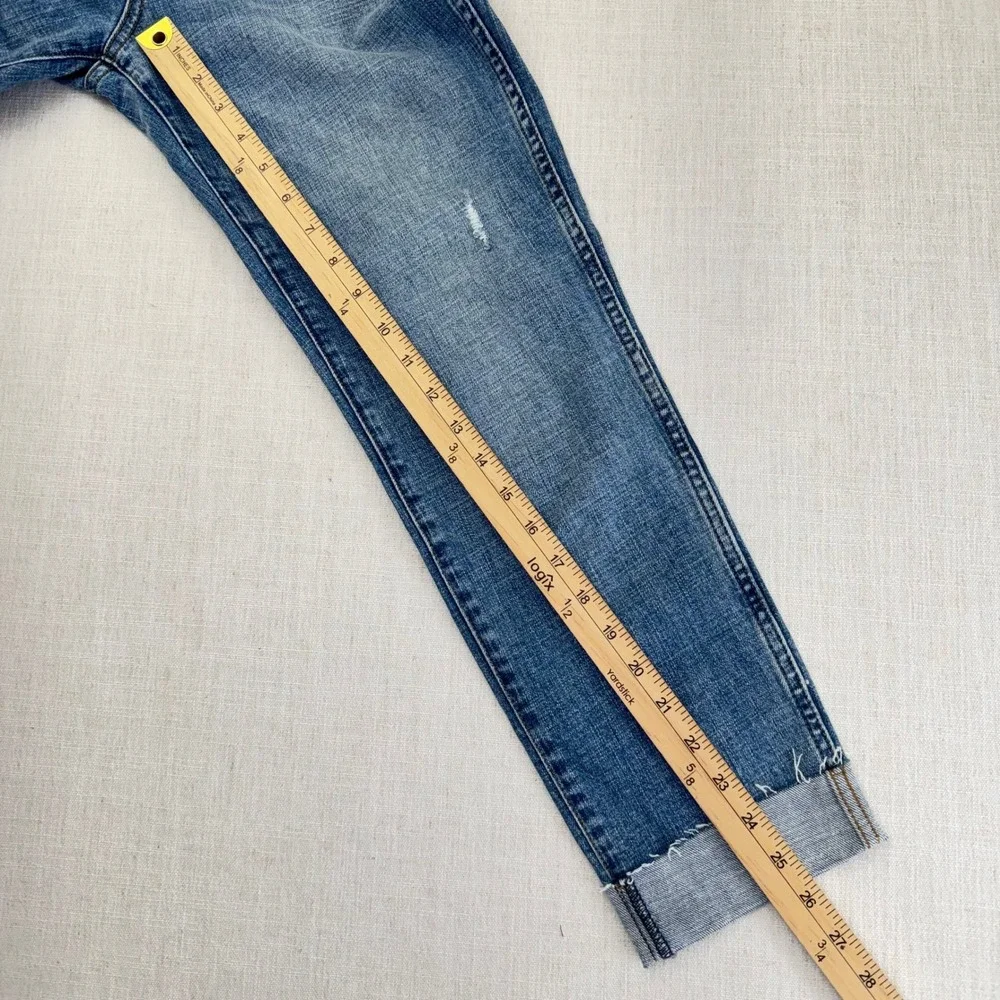 Kut from the Kloth Catherine Fab Ab Boyfriend Jeans Womens 2 Distresed Cuffed